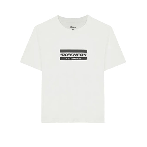 Skechers Graphic Short Sleeve Erkek T-Shirt - Kırık Beyaz
