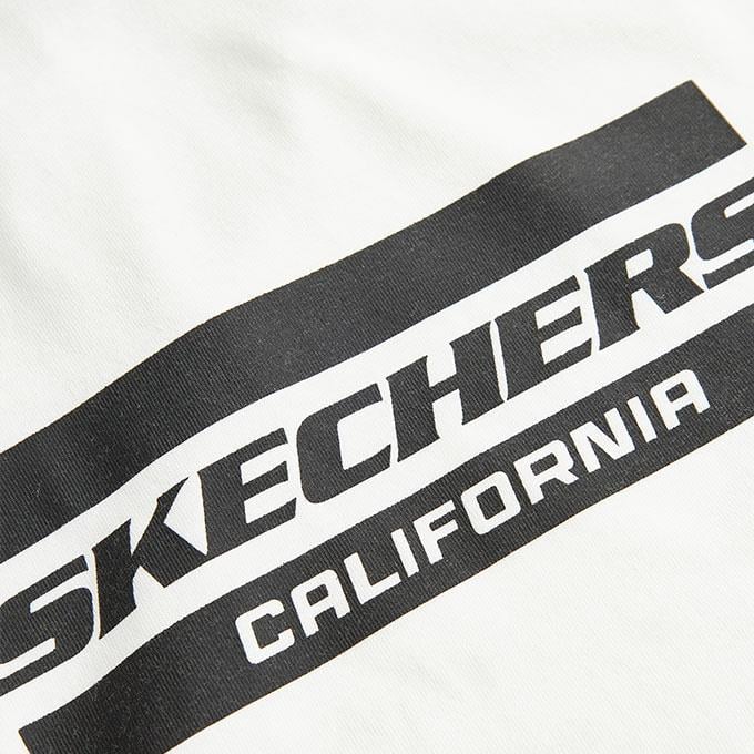Skechers Graphic Short Sleeve Kırık Beyaz Erkek T-Shirt