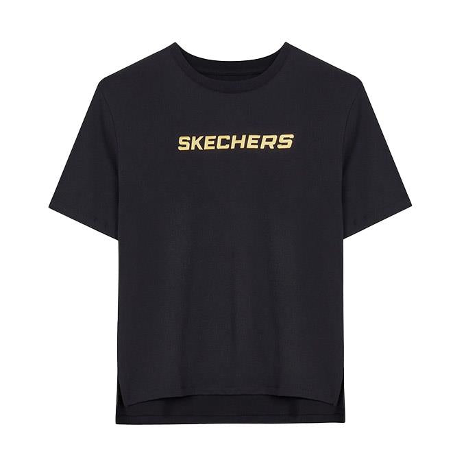 Skechers Graphic Short Sleeve Siyah Kadın T-Shirt