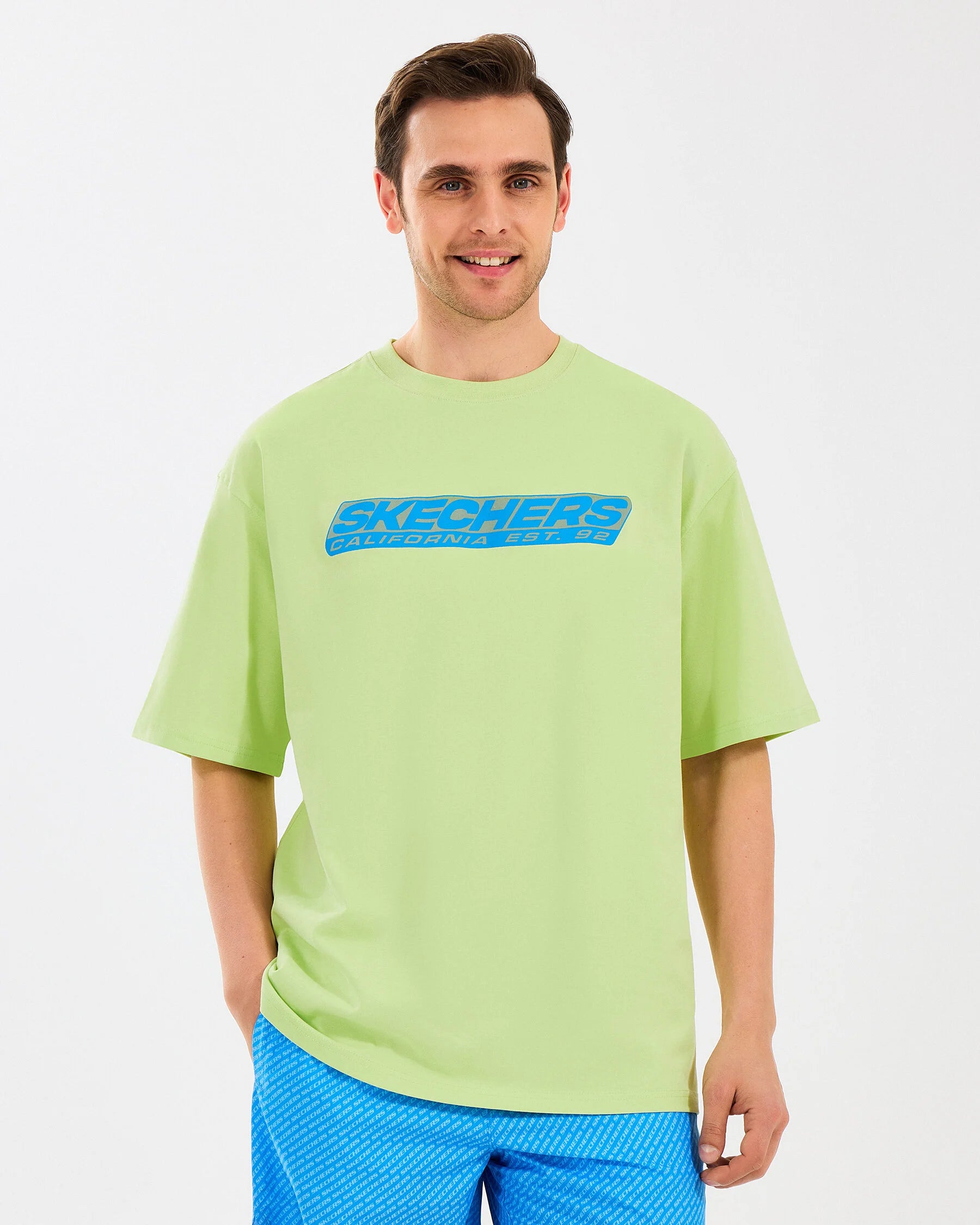 Skechers Heavyweight Graphic Yeşil Erkek T-Shirt