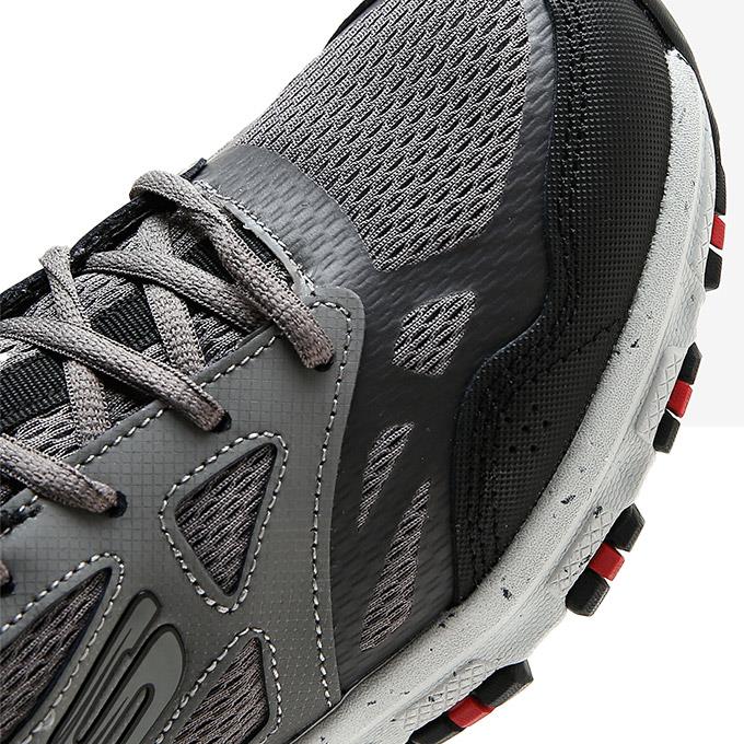 Skechers Hillcrest Erkek Gri/Kırmızı Outdoor Ayakkabı