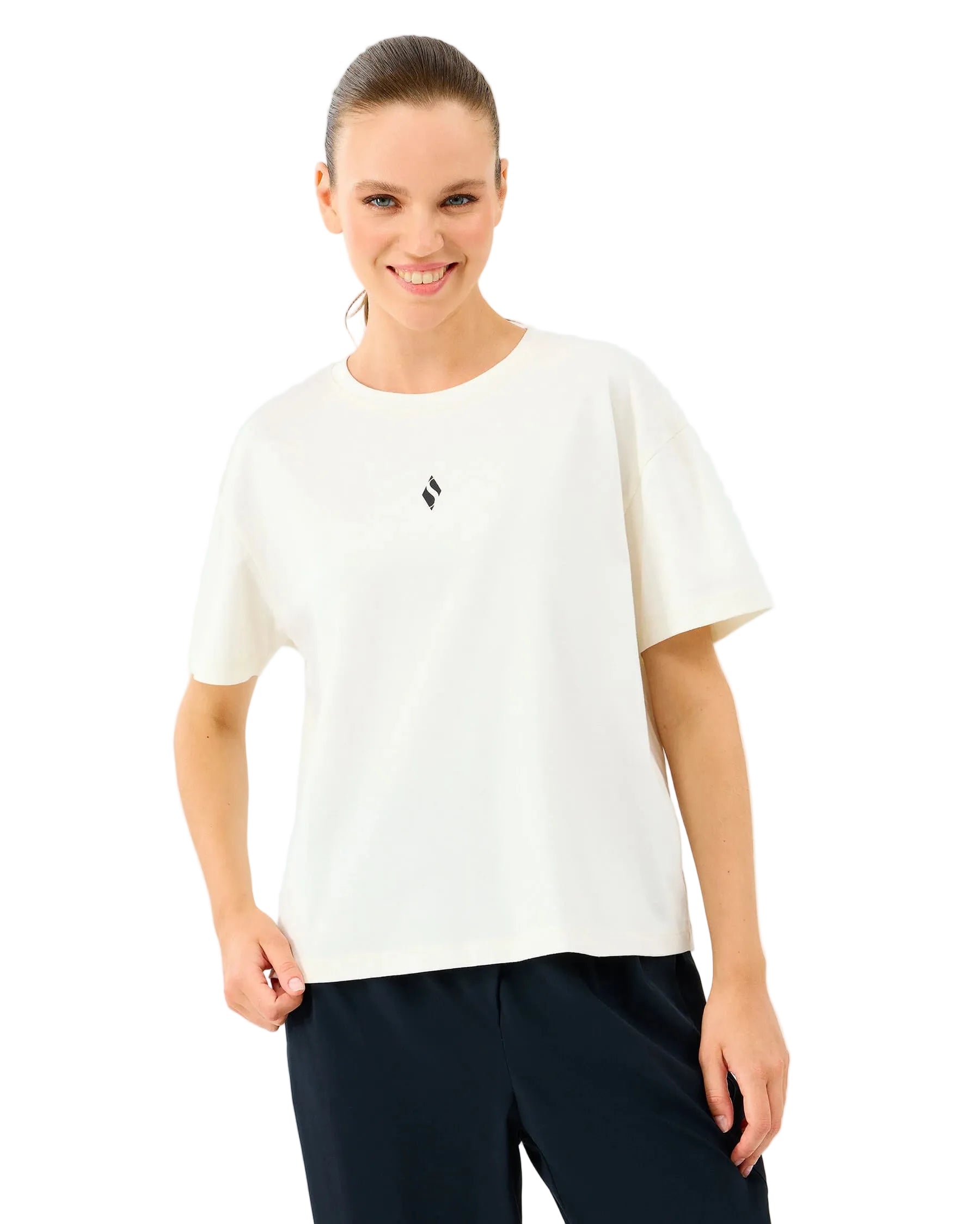 Skechers Light Fabric Kadın T-Shirt - Beyaz
