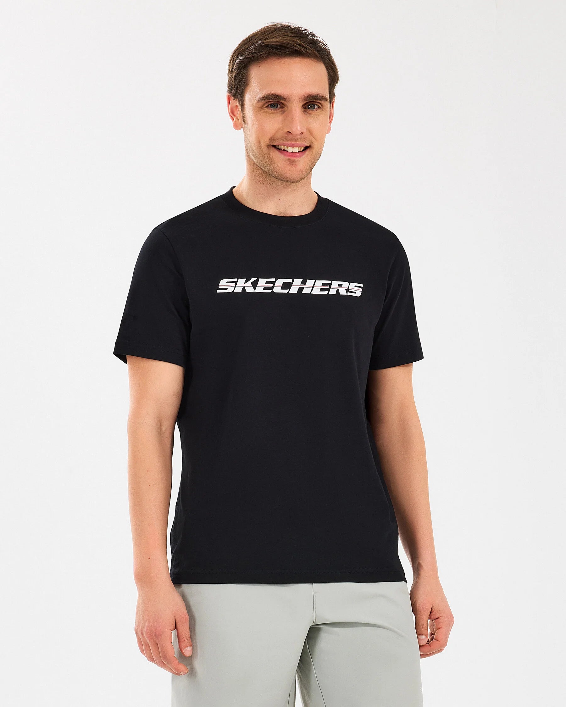Skechers Lightweight Graphic Tee Siyah Erkek T-Shirt