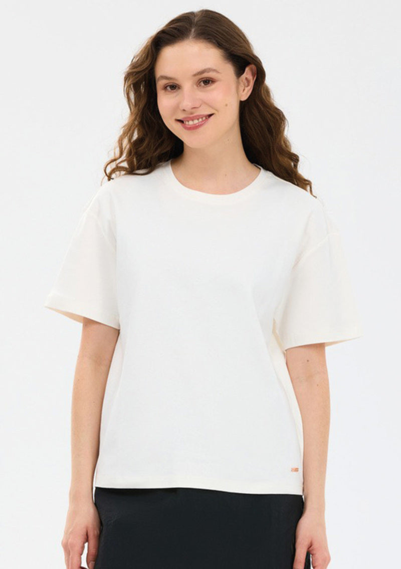 Skechers  Loose Fit  Kadın T-Shirt - Beyaz