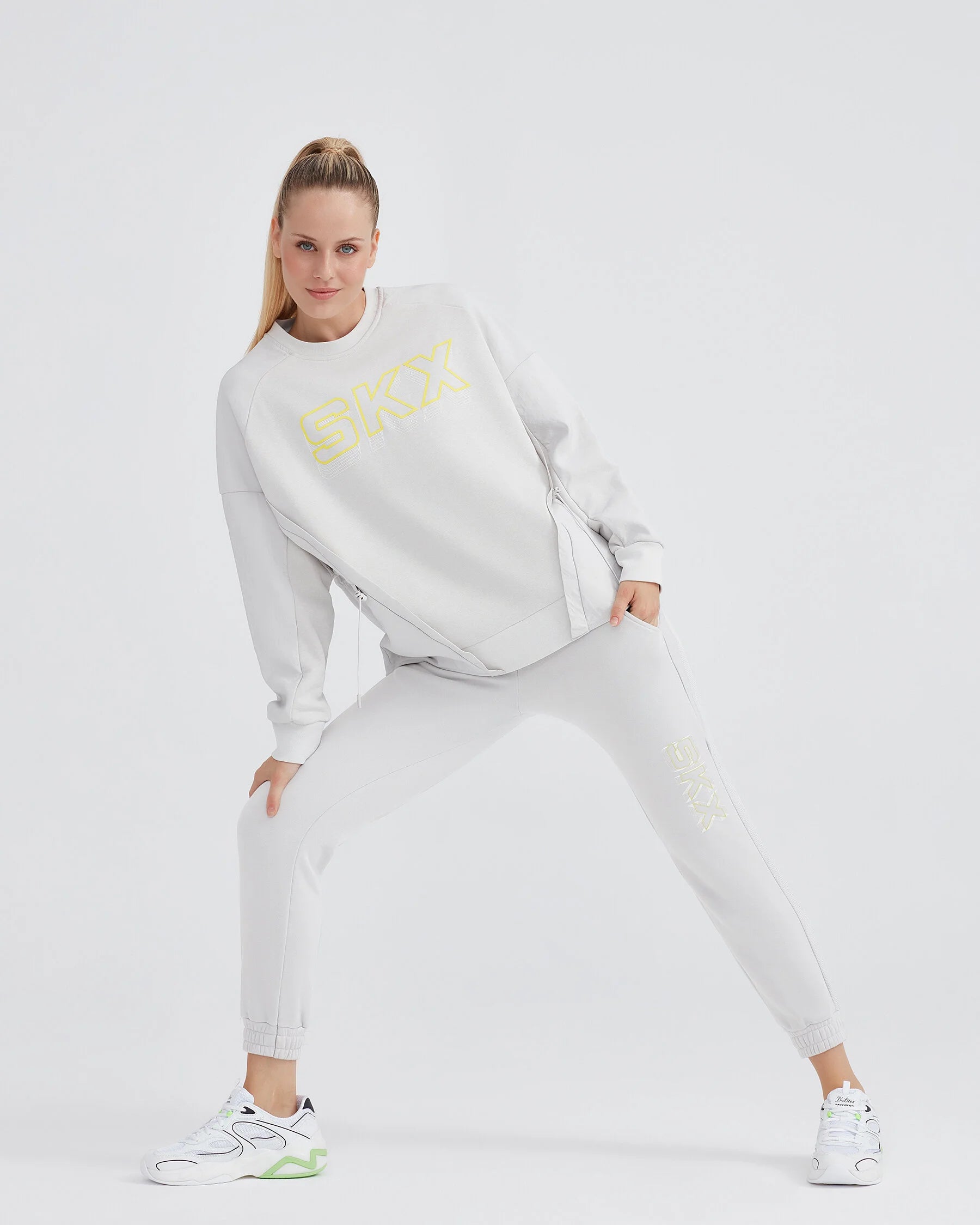 Skechers LW Lw Fleece Gri Kadın Eşofman Altı