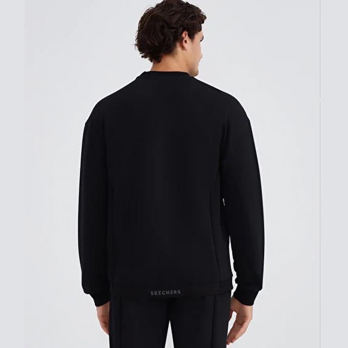 Skechers 2Xi Lock Crew Neck Siyah Erkek Sweatshirt