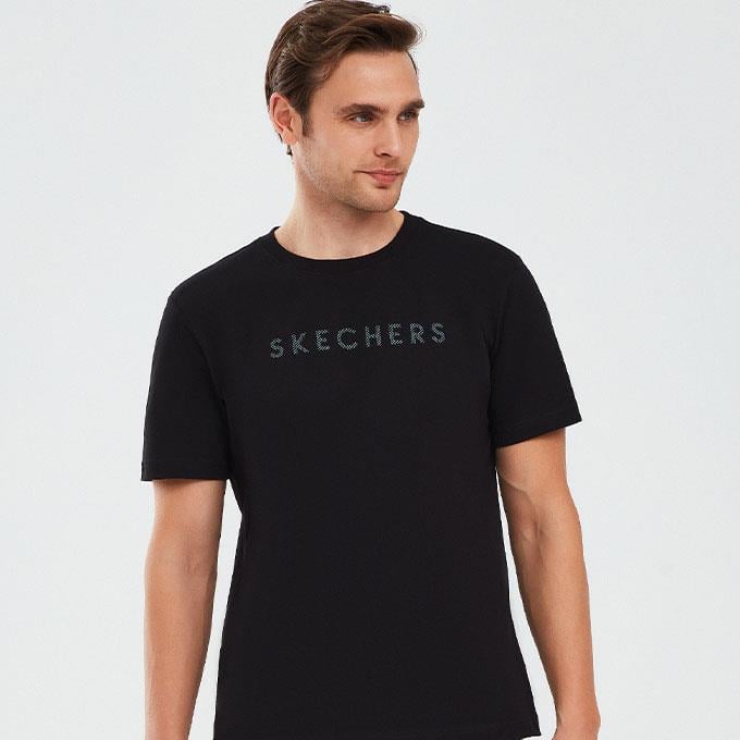 Skechers Camo Logo Siyah Erkek T-Shirt