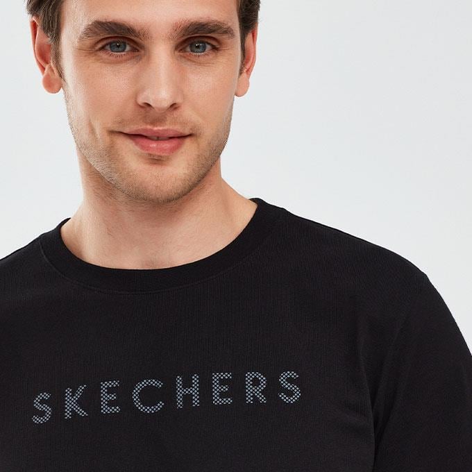 Skechers Camo Logo Siyah Erkek T-Shirt