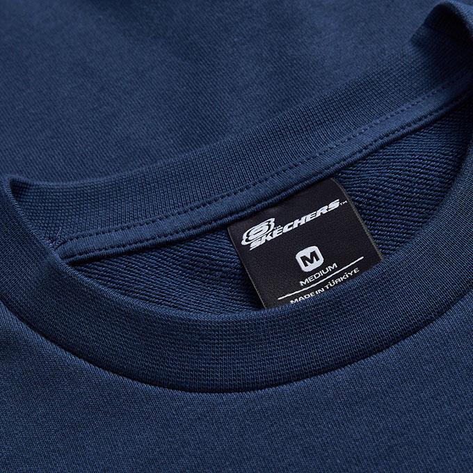 Skechers Essential Crew Neck Mavi Erkek Sweatshirt