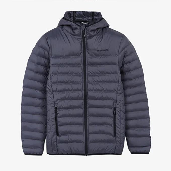 Skechers Essential Hooded Gri Erkek Mont