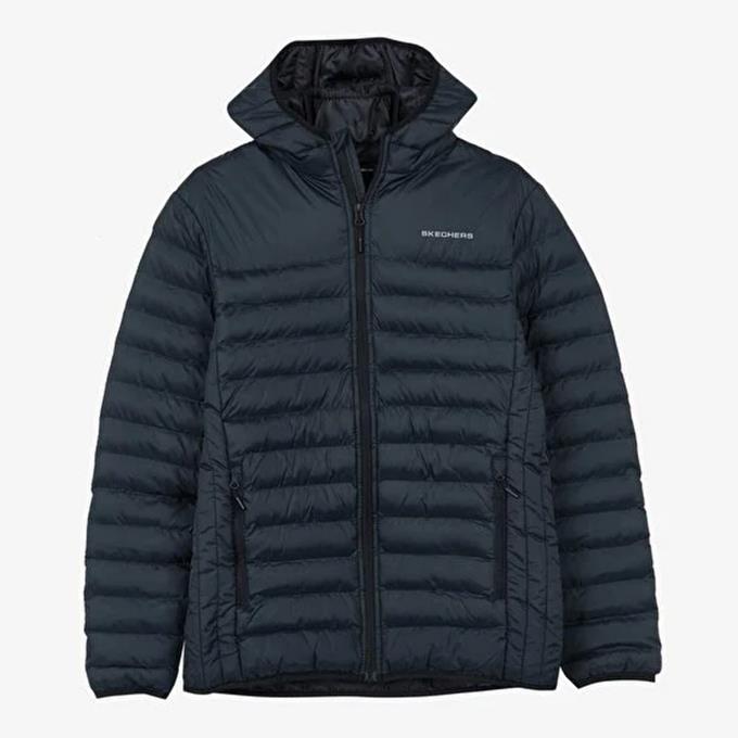 Skechers Essential Hooded Siyah Erkek Mont