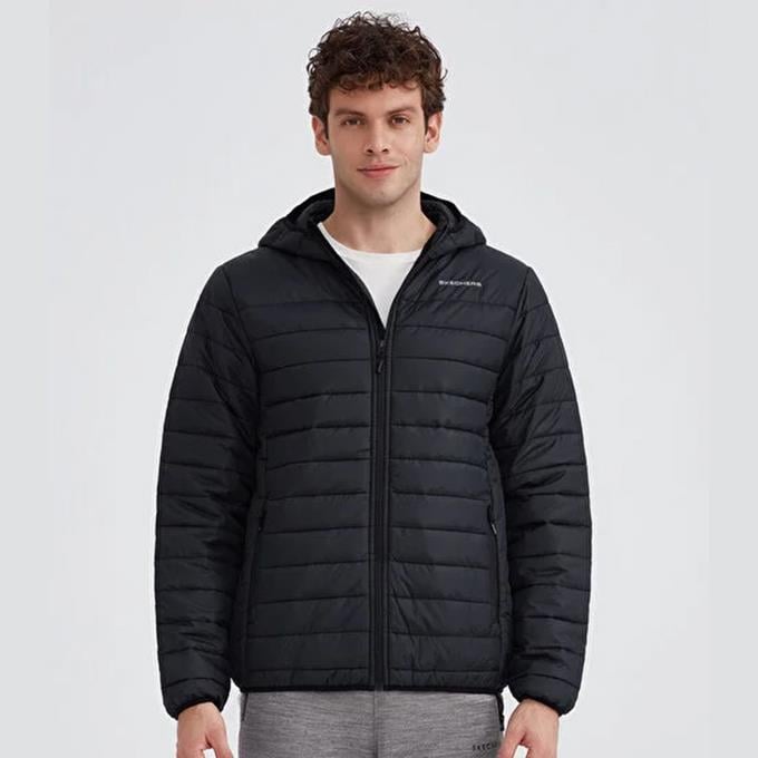 Skechers Essential Hooded Siyah Erkek Mont