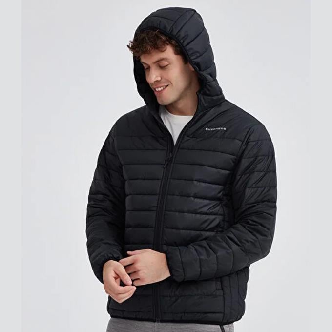 Skechers Essential Hooded Siyah Erkek Mont
