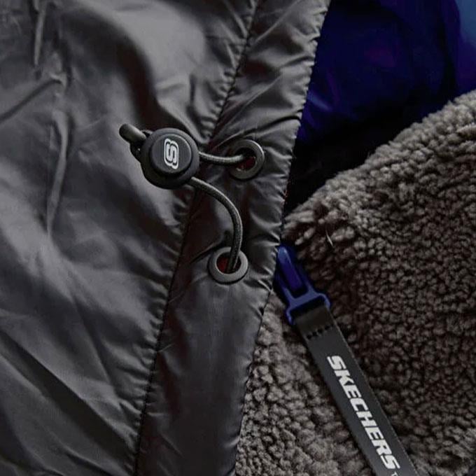 Skechers Outdoor Fleece Full Zip Sherpa Gri Erkek Sweatshirt
