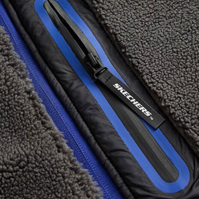 Skechers Outdoor Fleece Full Zip Sherpa Gri Erkek Sweatshirt