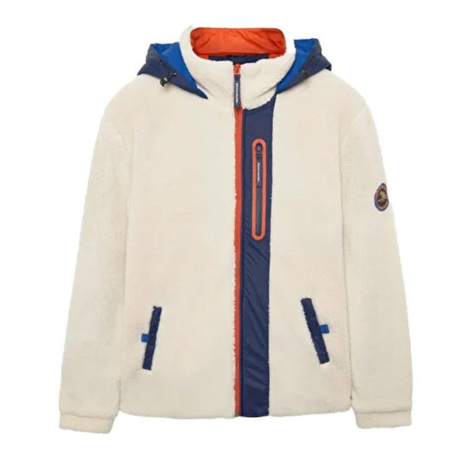 Skechers Outdoor Fleece Full Zip Sherpa Beyaz Erkek Sweatshirt