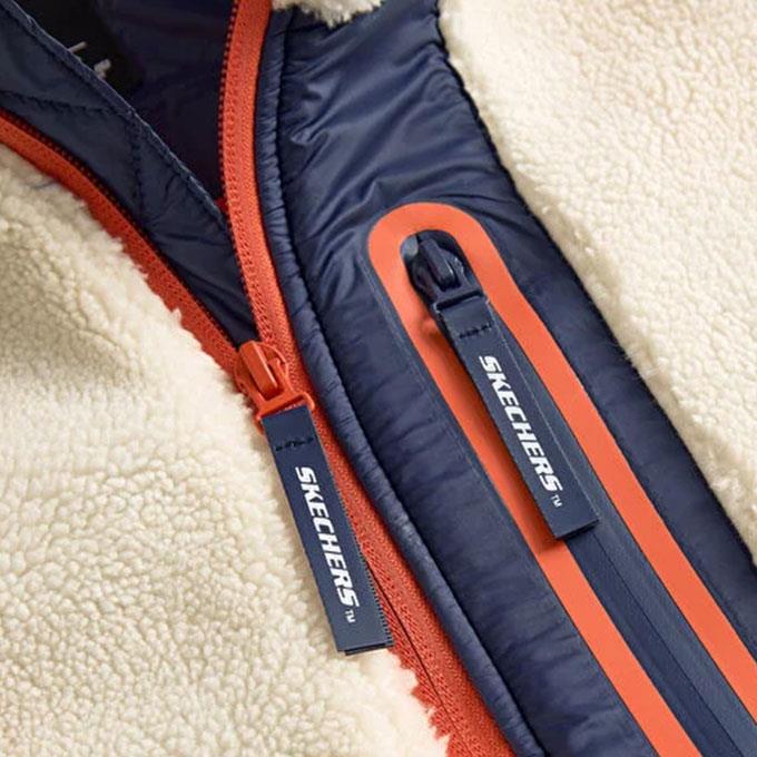 Skechers Outdoor Fleece Full Zip Sherpa Beyaz Erkek Sweatshirt