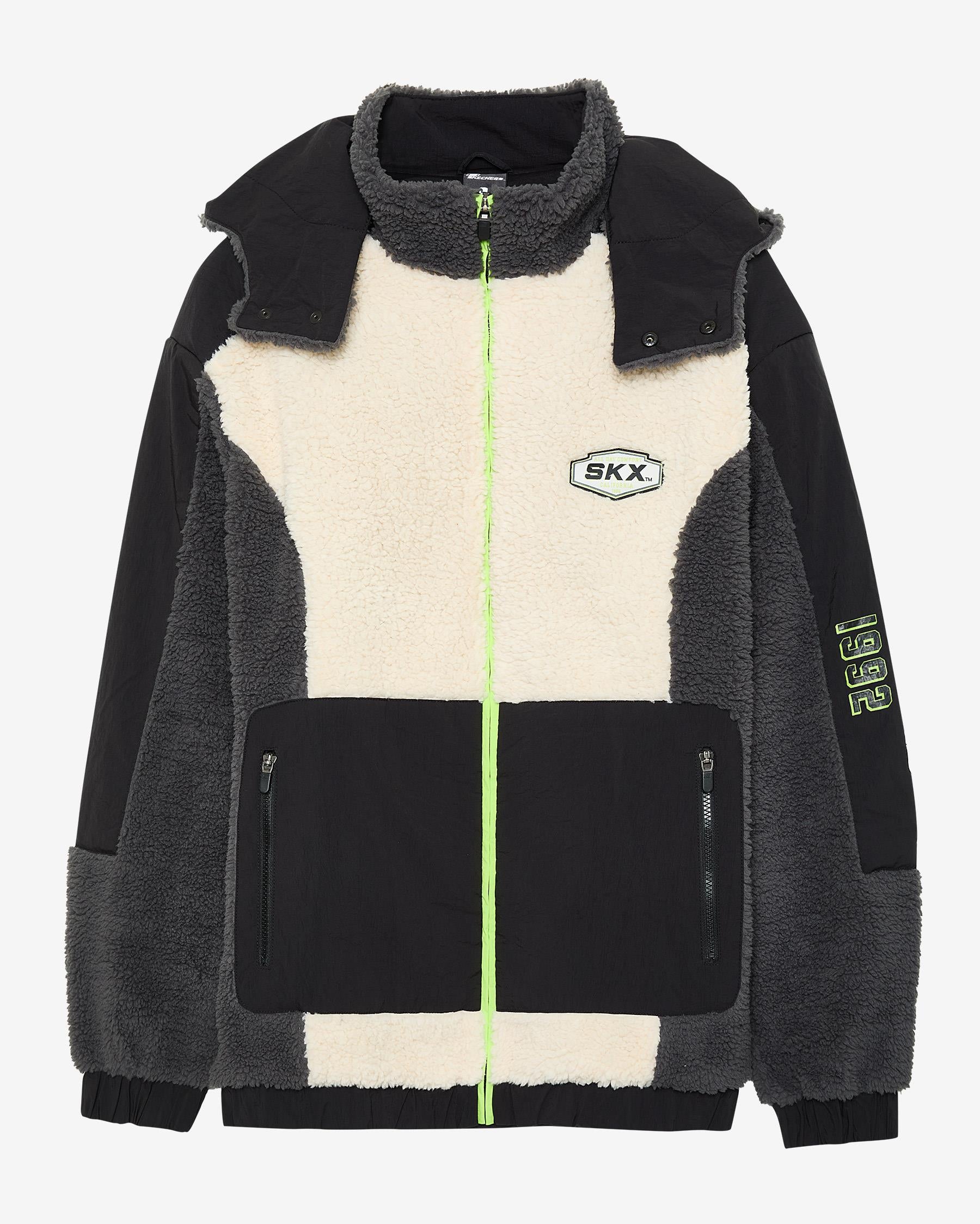 Skechers Outdoor Fleece Full Zip Sherpa Beyaz Erkek Sweatshirt