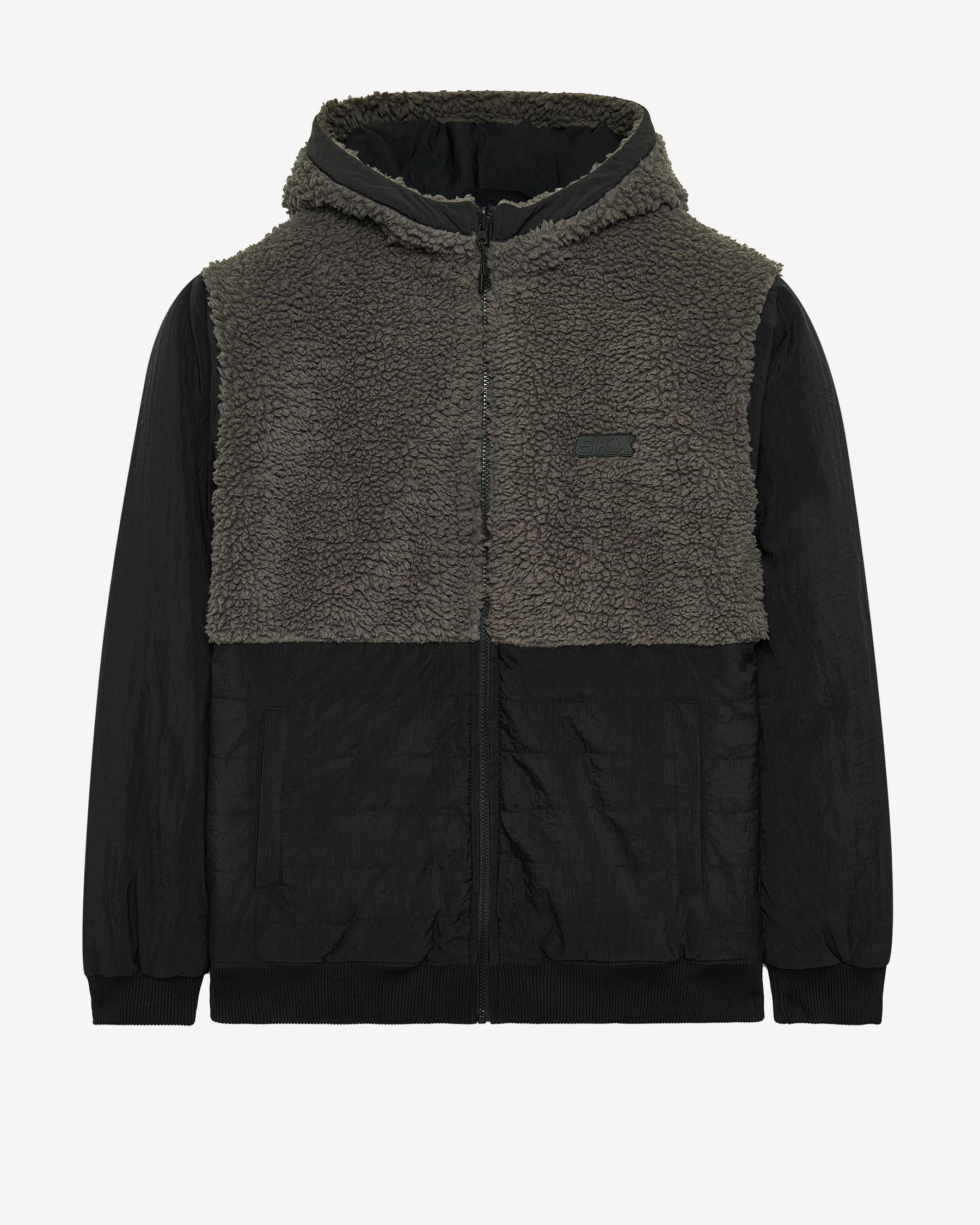 Skechers Outdoor Fleece Reversible Zip Sherpa Antrasit Erkek Mont
