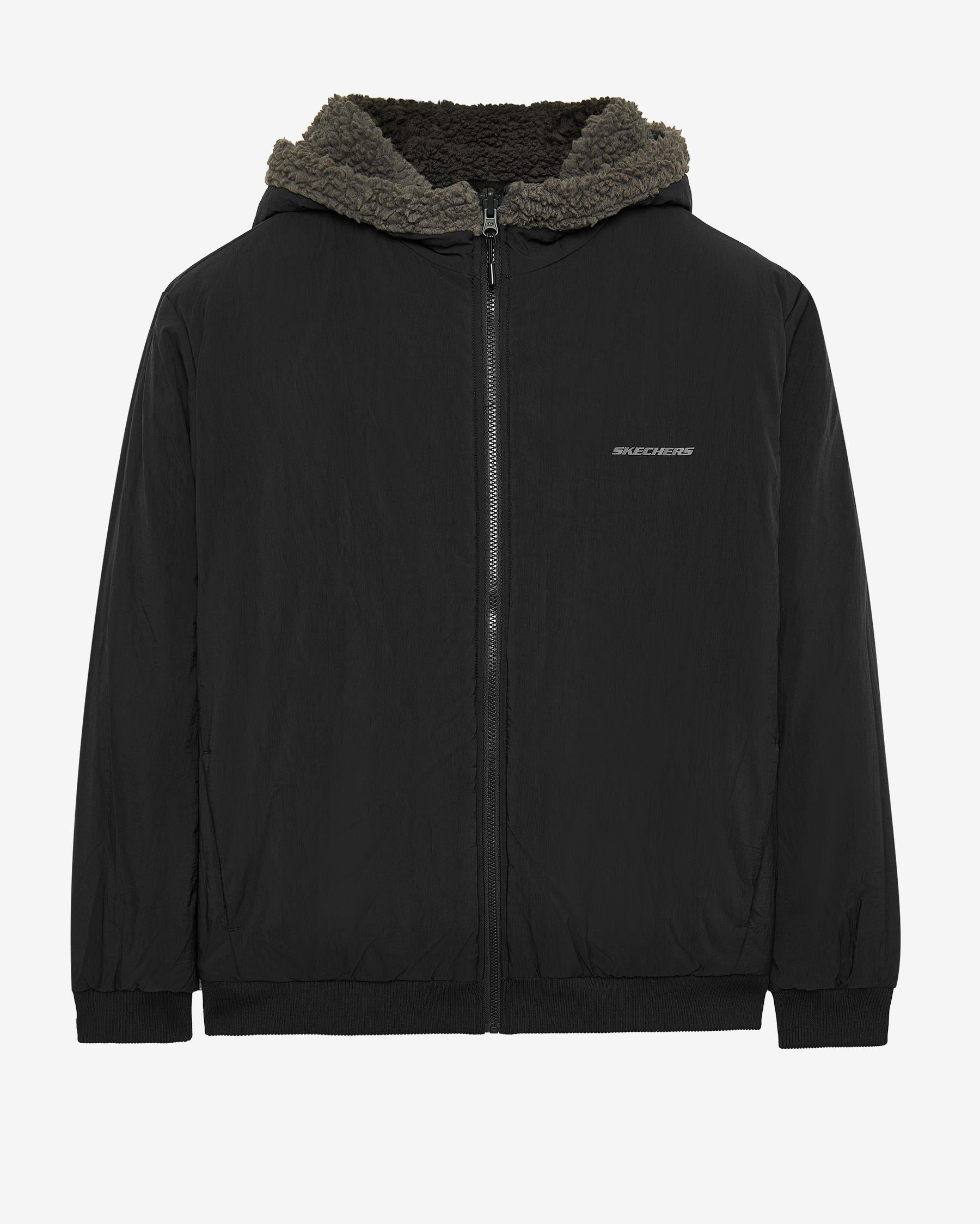 Skechers Outdoor Fleece Reversible Zip Sherpa Antrasit Erkek Mont