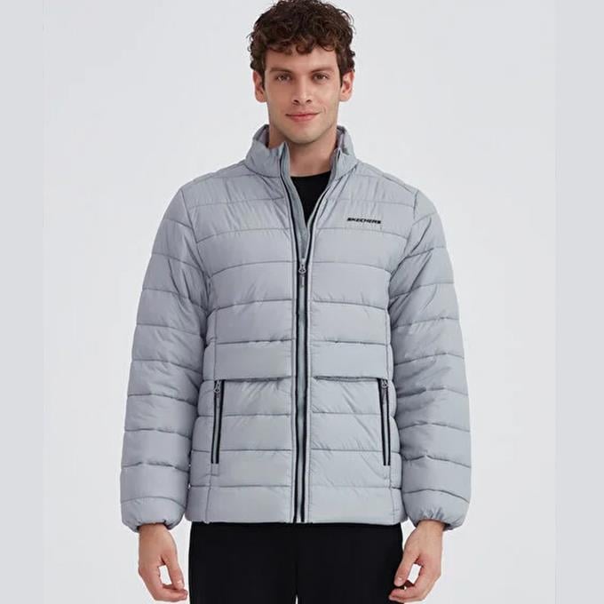 Skechers Outerwear Padded Gri Erkek Mont