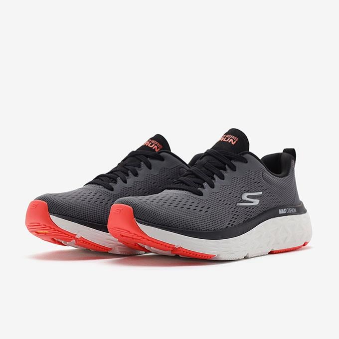 Skechers Max Cushioning Delta - Speed Up Erkek Gri/Siyah Koşu - Yürüyüş Ayakkabısı