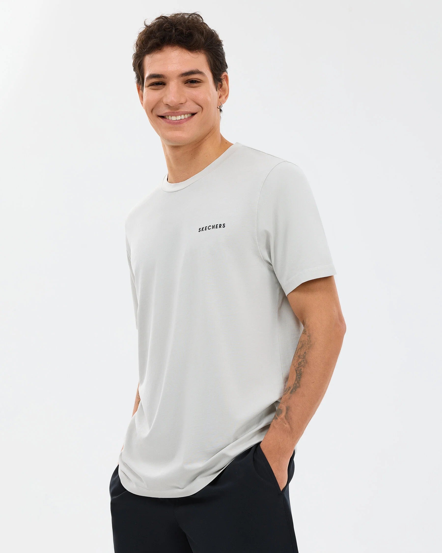 Skechers  Organic Collection Short Sleeve Erkek T-Shirt - Gri