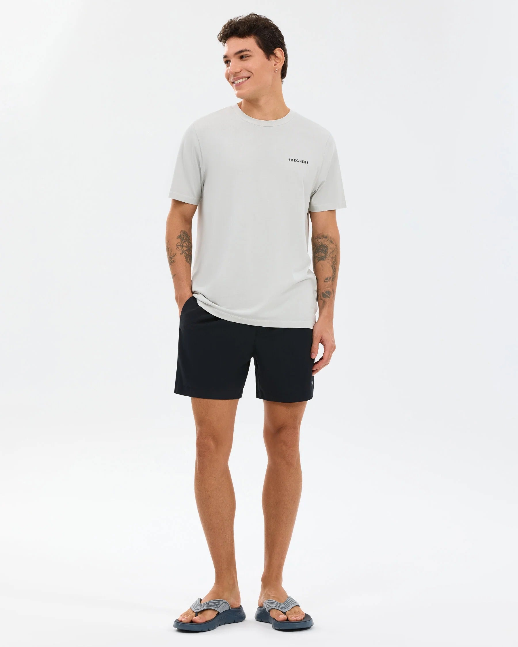 Skechers  Organic Collection Short Sleeve Erkek T-Shirt - Gri
