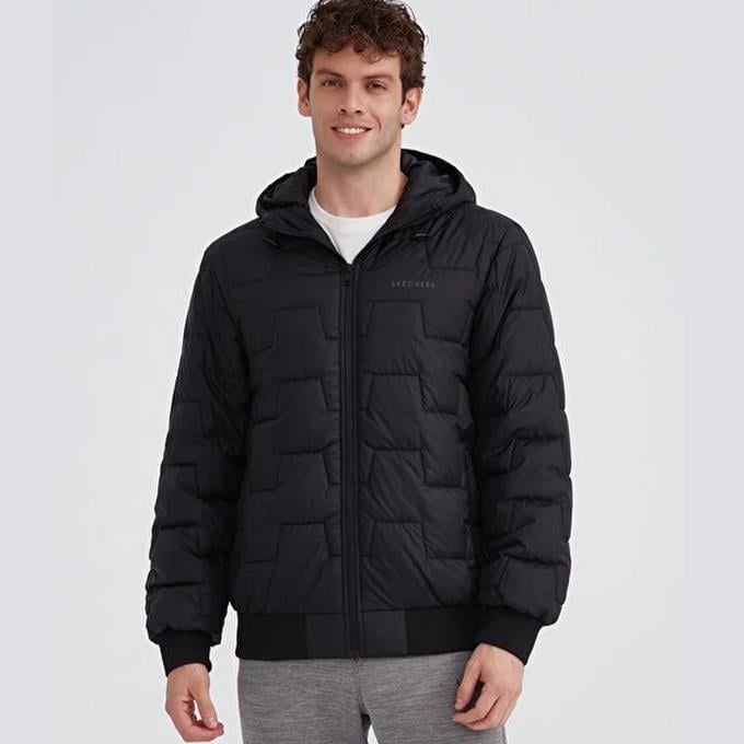 Skechers Outerwear Padded Siyah Erkek Mont