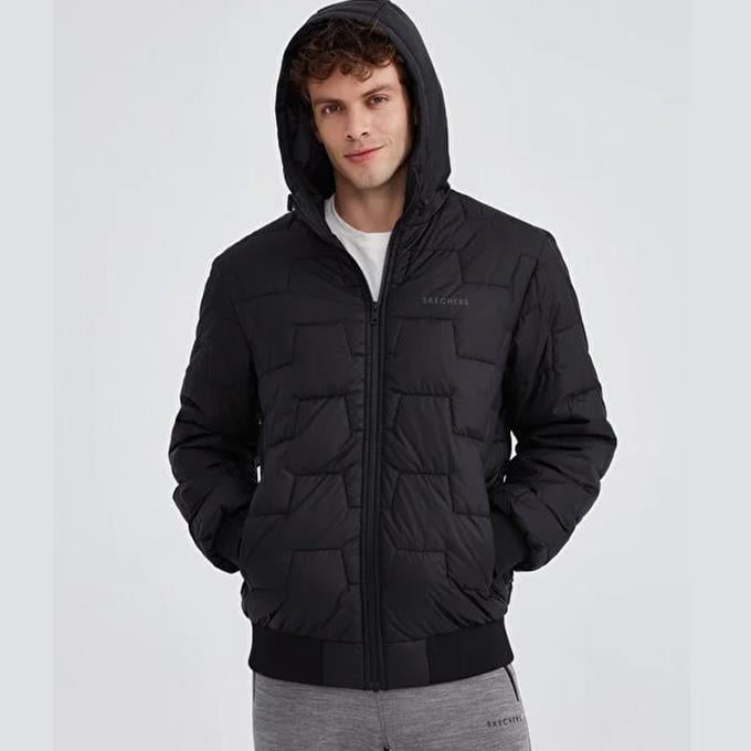 Skechers Outerwear Padded Siyah Erkek Mont