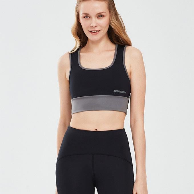 Skechers Performance Collection Mid Support Siyah Kadın Bra