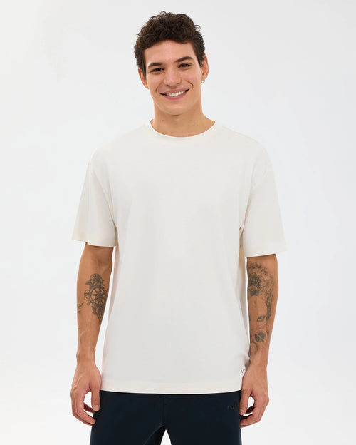 Skechers  Relaxed Fit  Erkek T-Shirt - Beyaz