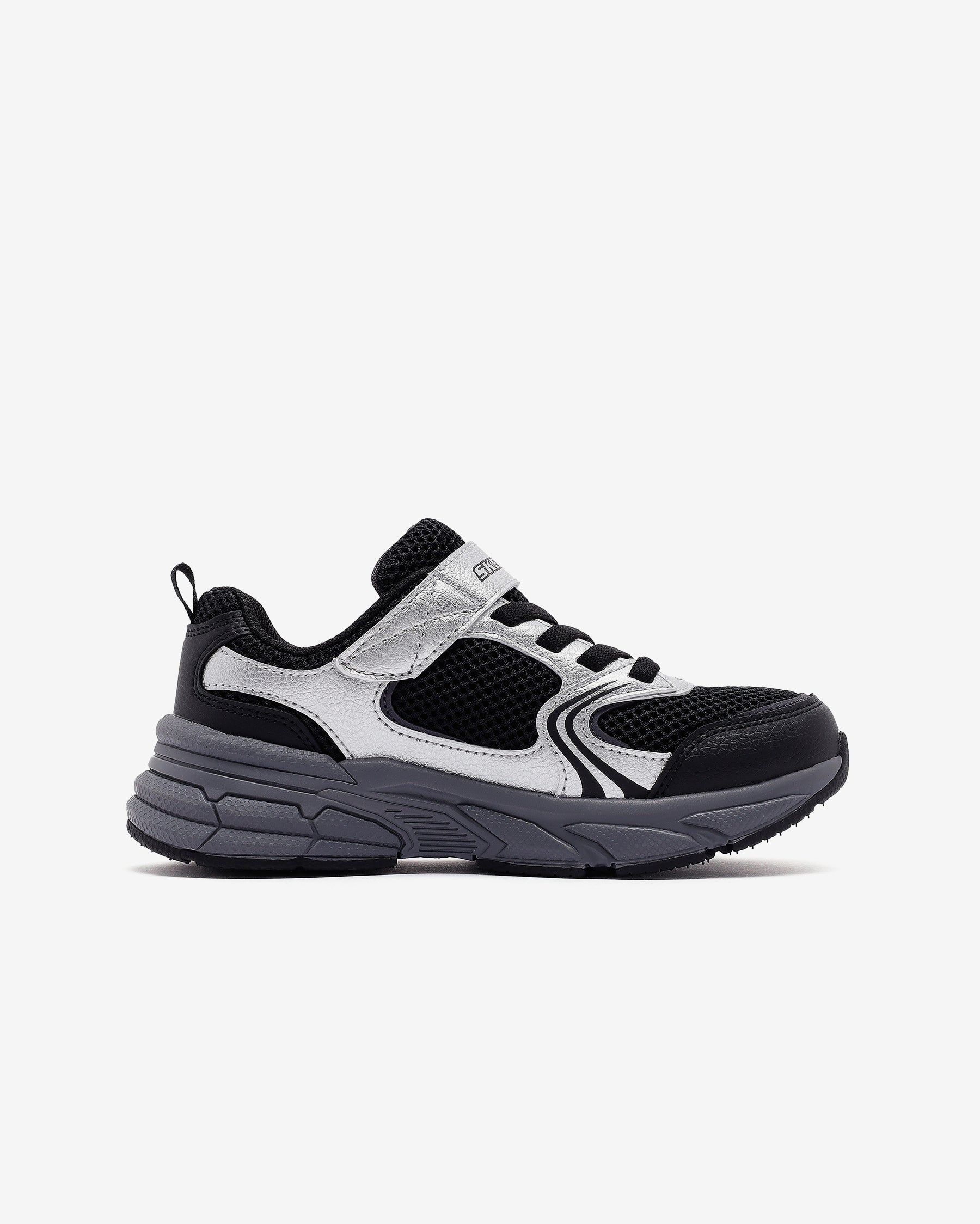Skechers Retro-Graph Çocuk - Erkek Gümüş/Siyah Sneaker