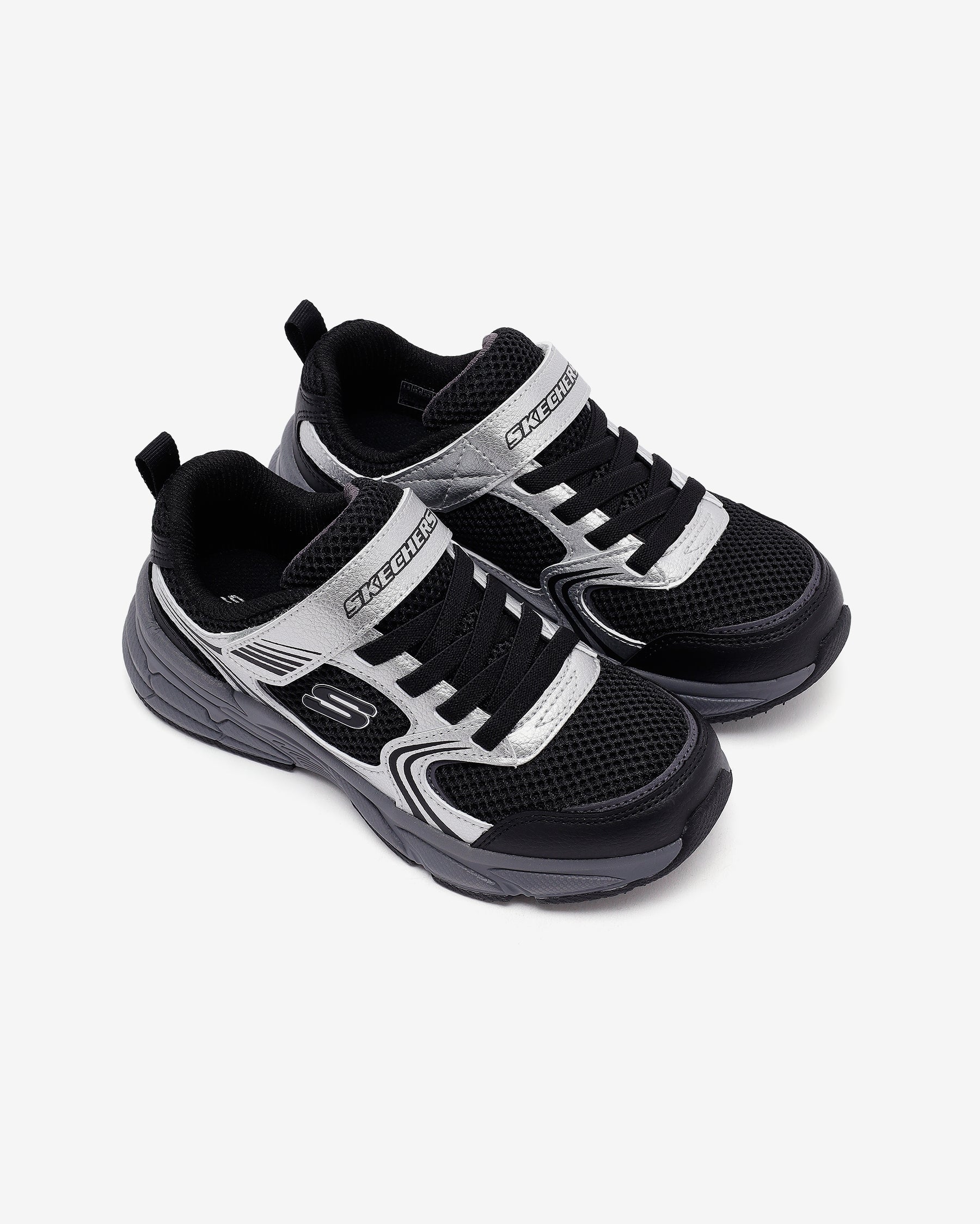 Skechers Retro-Graph Çocuk - Erkek Gümüş/Siyah Sneaker