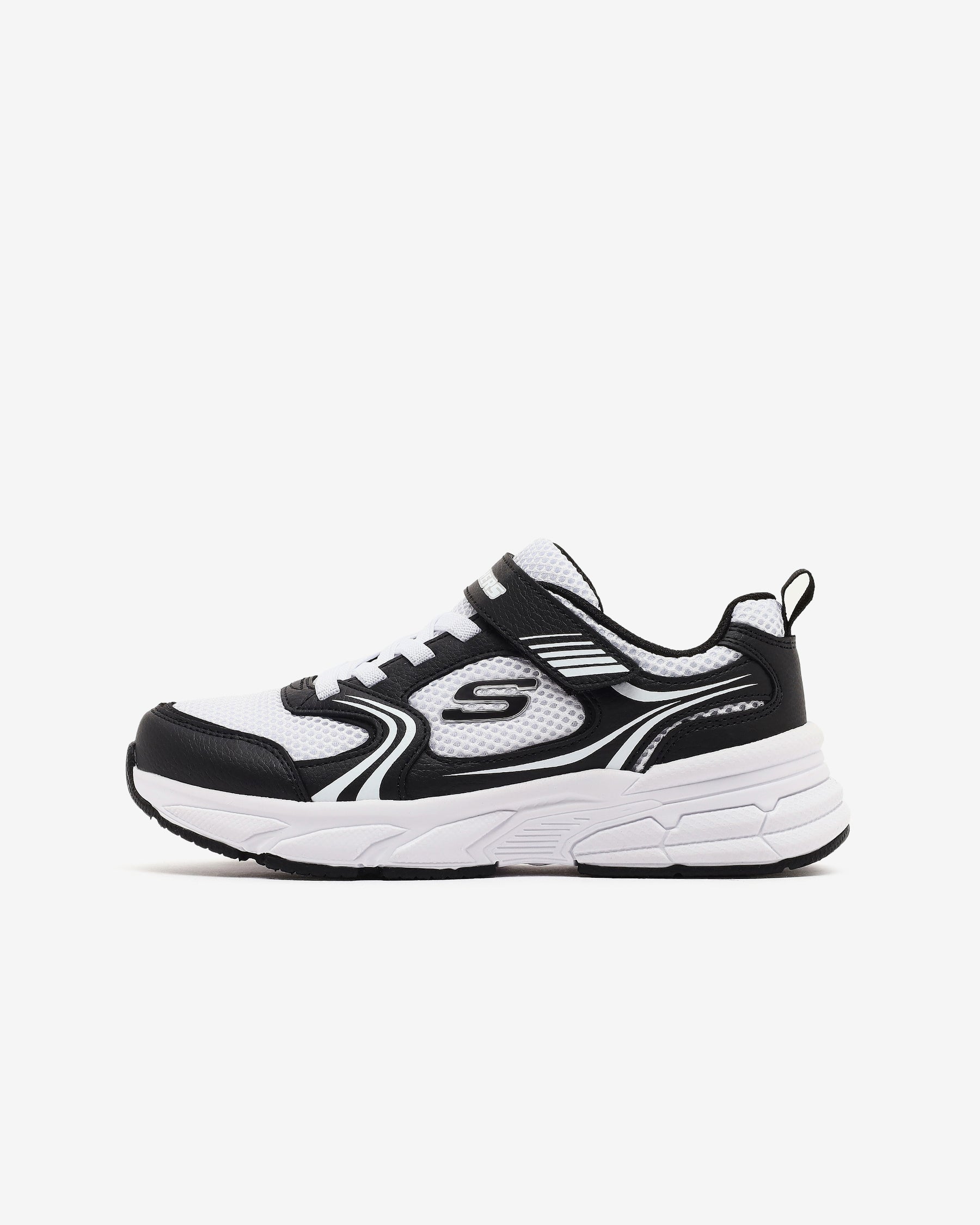 Skechers Retro-Graph Çocuk - Kız Siyah/Beyaz Sneaker