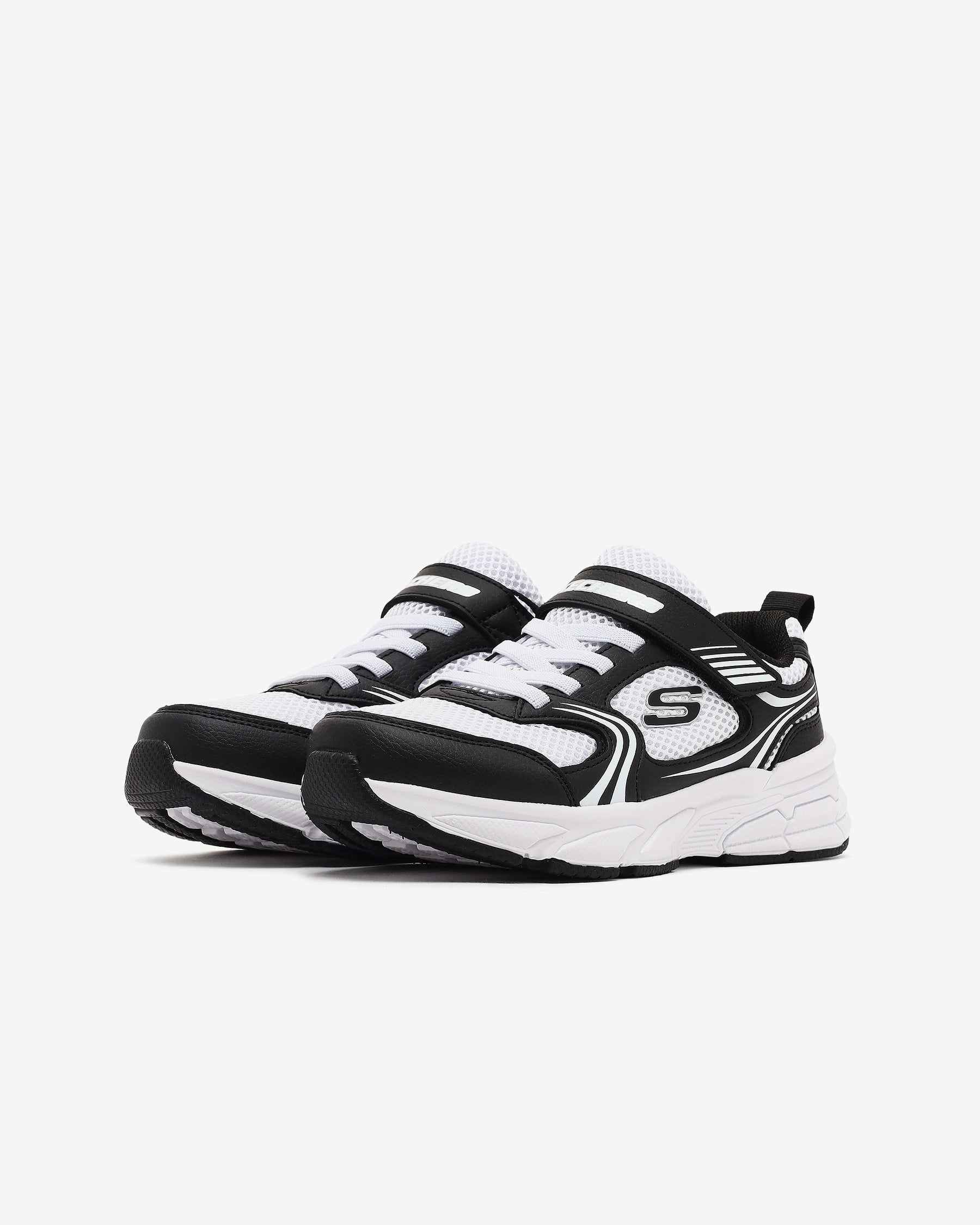Skechers Retro-Graph Çocuk - Kız Siyah/Beyaz Sneaker