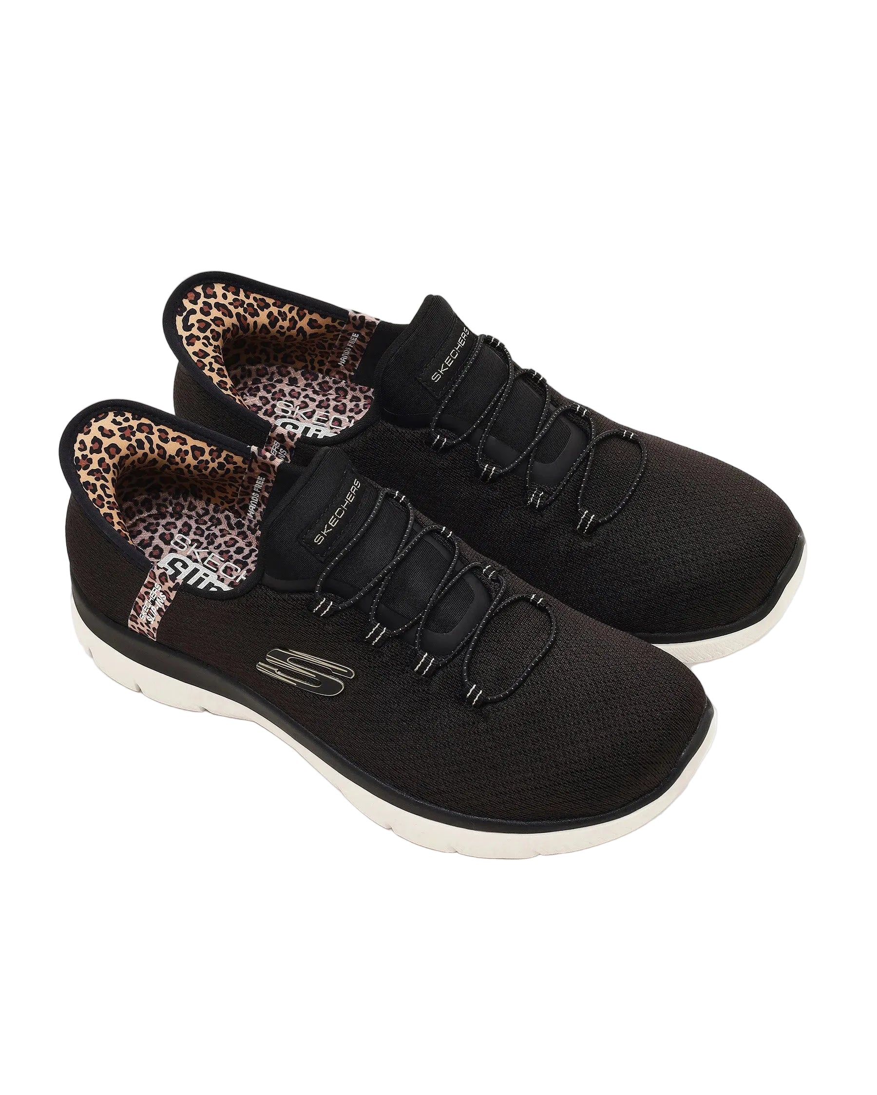 Skechers Summits Leopard Kadın Ayakkabı-Lifestyle - Siyah