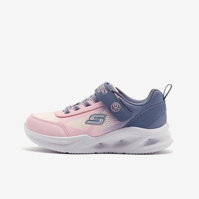 Skechers Skechers Sola Glow - Ombre Deluxe Çocuk - Kız Gri/Açık Pembe Sneaker