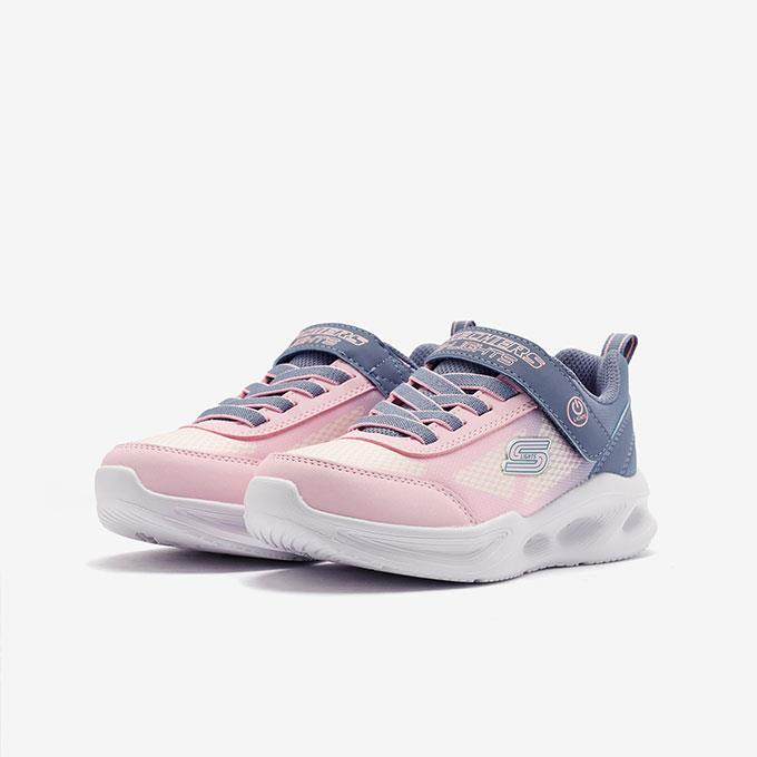 Skechers Skechers Sola Glow - Ombre Deluxe Çocuk - Kız Gri/Açık Pembe Sneaker