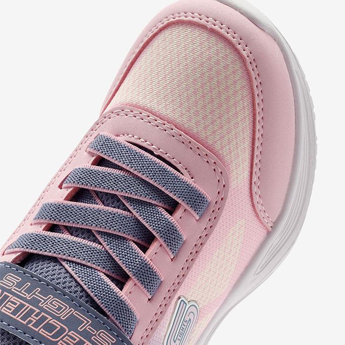 Skechers Skechers Sola Glow - Ombre Deluxe Çocuk - Kız Gri/Açık Pembe Sneaker