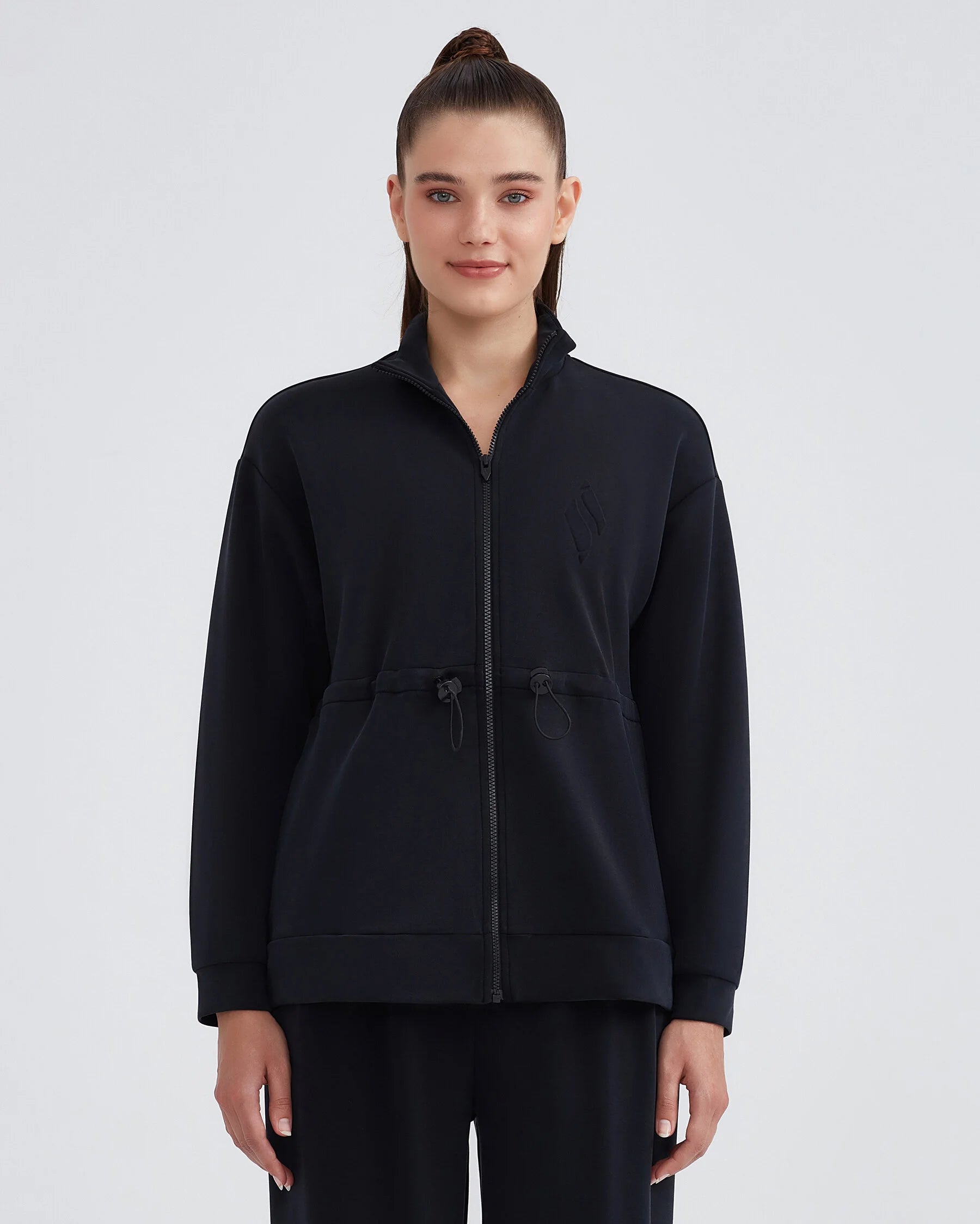 Skechers  Soft Touch Eco Full Zip Siyah Kadın Mont