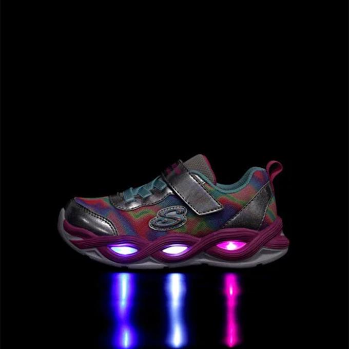 Skechers Twisty Glow - Sorbet Swirl Çocuk - Kız Gümüş/Çoklu Sneaker