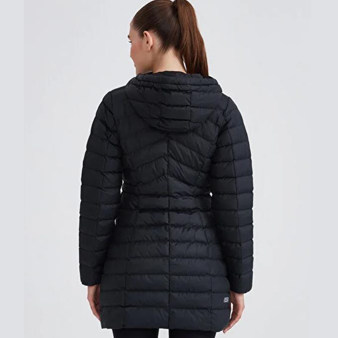 Skechers Essential Maxi Length Siyah Kadın Mont