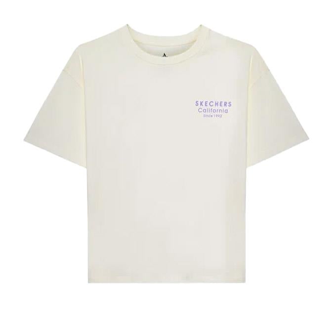 Skechers Loose Fit Graphic Beyaz Kadın T-Shirt