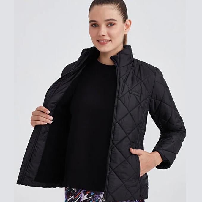 Skechers Outerwear Padded Siyah Kadın Mont