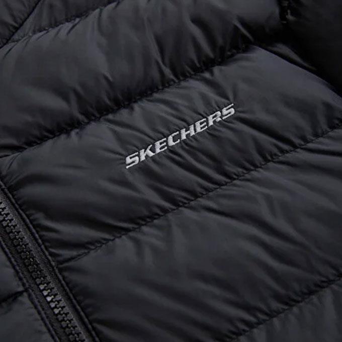 Skechers Outerwear Pop Up Detailed Padded Siyah Kadın Mont