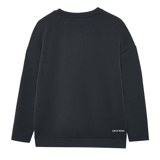 Skechers Soft Touch Crew Neck Siyah Kadın Sweatshirt