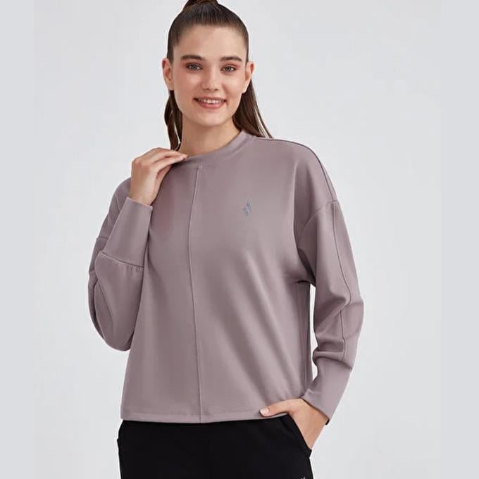Skechers Soft Touch Eco Crew Neck Lila Kadın Sweatshirt