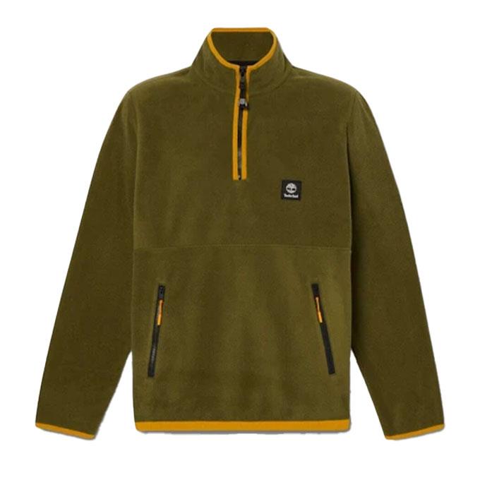 Timberland 1/4 Zip Fleece Erkek Dark Olıve Sweatshırt -  Polar