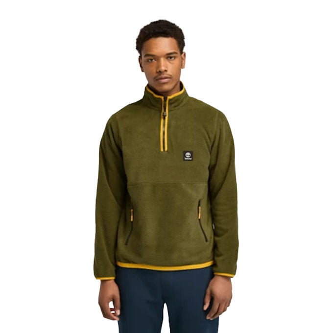 Timberland 1/4 Zip Fleece Erkek Dark Olıve Sweatshırt -  Polar